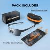 imageKastKing Tarkio Polarized Fishing Sunglasses Large Single PC Lenses Rimless Wrap Design UV400 Protection Sports SunglassesA Matte Black  Smoke Frame  Granite Mirror
