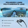 imageKastKing Tarkio Polarized Fishing Sunglasses Large Single PC Lenses Rimless Wrap Design UV400 Protection Sports SunglassesA Matte Black  Smoke Frame  Granite Mirror