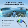 imageKastKing Tarkio Polarized Fishing Sunglasses Large Single PC Lenses Rimless Wrap Design UV400 Protection Sports SunglassesD Gloss Tal Brown  Silver Frame  Chartreuse Mirror