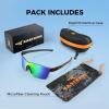 imageKastKing Tarkio Polarized Fishing Sunglasses Large Single PC Lenses Rimless Wrap Design UV400 Protection Sports SunglassesD Gloss Tal Brown  Silver Frame  Chartreuse Mirror
