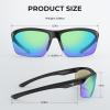 imageKastKing Tugaloo SemiRimless Bifocal Polarized Reader Sunglasses Bifocal x15 x20 x25 Magnifications UV ProtectionMatte Black Frame  Chartreuse Mirror