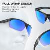 imageKastKing Tugaloo SemiRimless Bifocal Polarized Reader Sunglasses Bifocal x15 x20 x25 Magnifications UV ProtectionMatte Black Frame  Cobalt Mirror