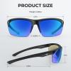 imageKastKing Tugaloo SemiRimless Bifocal Polarized Reader Sunglasses Bifocal x15 x20 x25 Magnifications UV ProtectionMatte Black Frame  Cobalt Mirror