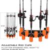 imageKastKing V10 Rod Rack with Spooling Station Wall Mounted Fishing RodCombo Rack Holds 10 Combos Line Spooling Tool for Spinning and Casting Reels 2pcs Line Boss IncludedBlack