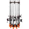 imageKastKing V10 Rod Rack with Spooling Station Wall Mounted Fishing RodCombo Rack Holds 10 Combos Line Spooling Tool for Spinning and Casting Reels 2pcs Line Boss IncludedBlack