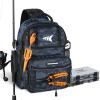 imageKastKing BaitSpace Fishing Sling Bag Fishing Backpack with Rod ampamp Beverage Holder Tackle Bag for Fishing GearF Blue Camo  Largewith 2 3600 tackle boxes