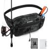 imageKastKing BaitSpace Waist Bag  Waterproof Tackle Storage Bag With Adjustable Belt Fishing Fanny Pack for Men Soft Bait Organizer 3600 Utility Box Rod Holder NylonBlack Camo