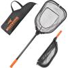 imageKastKing Brutus Fishing Net Foldable Extendable Fish Landing Net Lightweight ampamp Portable Fishing Net with Soft EVA Foam Handle Holds up to 44lbs20KG FishFriendly Mesh for a Safe ReleaseB PVC net  Hoop Size 20 16 10 not extendable