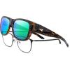 imageKastKing Chariton FitOver Polarized Wrap Around Over Sunglasses for Men and Women Ideal for Driving Fishing Cycling RunningDglossdemi  Greenchartruesse Mirror