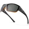 imageKastKing Estero Polarized SunglassesBiFocal x15x20x25 MagnificationsWrap Frame Sport Reader Sunglasses for MenampampWomenBlackDemi Frame smoke Lens