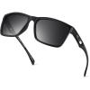 imageKastKing FlatRock Polarized Sport Sunglasses for Men and Women Ideal for Driving Fishing Cycling Running UV ProtectionFramegloss Black Lens Smoke