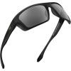 imageKastKing Huzzah Polarized Sport Sunglasses for Men and Women Ideal for Driving Fishing Cycling and RunningUV ProtectionFrame Matte Blackout Lens Smoke
