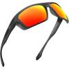imageKastKing Huzzah Polarized Sport Sunglasses for Men and Women Ideal for Driving Fishing Cycling and RunningUV ProtectionFrame Matte Smoke Crystal Lens Brown  Scarlet Mirror