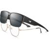imageKastKing Molino FitOver Polarized SunglassesUV400 Protection Ultralight Wraparound Fishing Sports Sunglasses TAC LensesA Gloss Black Frame  Smoke