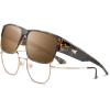 imageKastKing Molino FitOver Polarized SunglassesUV400 Protection Ultralight Wraparound Fishing Sports Sunglasses TAC LensesD Glossdemi Frame  Brown