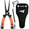 imageKastKing Speed Demon Pro Fishing Pliers 420 Stainless Steel Fishing Tools Saltwater Resistant Fishing Gear Tungsten Carbide Cutters Corrosion Resistant Coating SuperPolymer Grip HandlesD 85 Straight Nose