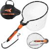 imageKastKing Titanet Fishing Net Durable Aluminum Handle NonSlip Hivis Grip Compact Storage Bag ampamp Lanyard Ideal for Kayak ampamp Wading Fishing Two Net OptionsSilicone Net  26 Total Length Fixed Handle