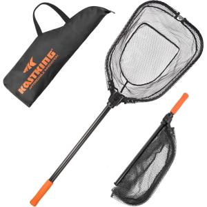 imageKastKing Brutus Fishing Net Foldable Extendable Fish Landing Net Lightweight ampamp Portable Fishing Net with Soft EVA Foam Handle Holds up to 44lbs20KG FishFriendly Mesh for a Safe ReleaseB PVC net  Hoop Size 20 16 10 not extendable