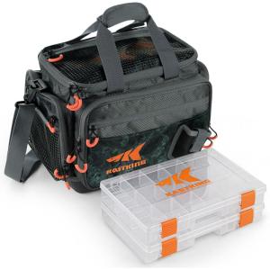 imageKastKing Fishing Gear ampamp Tackle Bags  Saltwater Resistant Fishing Bags  Fishing Tackle Storage BagsA4 MediumHossWith 2 3600 Trays  15x11x1025Blackout