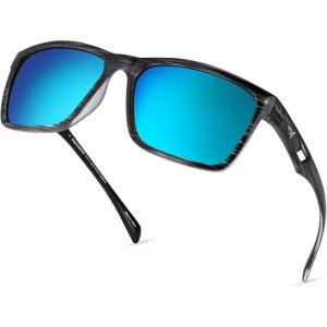imageKastKing FlatRock Polarized Sport Sunglasses for Men and Women Ideal for Driving Fishing Cycling Running UV ProtectionFrame Gloss Tal GrayLens Smoke  Blue Ocean Mirror