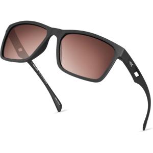 imageKastKing FlatRock Polarized Sport Sunglasses for Men and Women Ideal for Driving Fishing Cycling Running UV ProtectionFramematte Metallic Gun Lens Copper  Silver Mirror