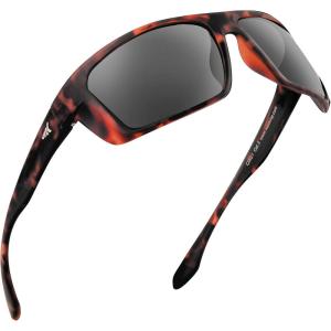 imageKastKing Huzzah Polarized Sport Sunglasses for Men and Women Ideal for Driving Fishing Cycling and RunningUV ProtectionFrame Matte Demi  Lens Smoke