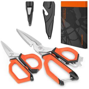 imageKastKing Paradox 45Inch Fishing Scissors Stainless Steel Precision Fishing Line Cutters With NonSlip Grip Protective Sheath and Neck Lanyard Small Scissors for Braided Fishing LineD 6 Braid Scissors  9 Bait Shears
