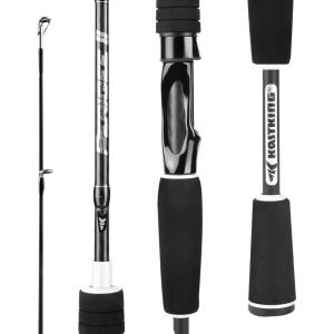 imageKastKing Perigee II Spinning ampamp Casting Fishing Rods Fuji ORing Line Guides 24 Ton Carbon Fiber Casting and Spinning Rods  Two PiecesTwinTip Rods and One Piece RodsC Spin 76 Medium Heavy  Fast  2pcs