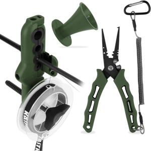 imageKastKing Radius KutR Fishing Line Spooler Line Gobbler Line Stripper ampamp 7quot Cutthroat Pliers Combo MultiFunctional Fishing Tool Combo Corrosion Resistant  for Freshwater ampamp Saltwater AnglingGreen