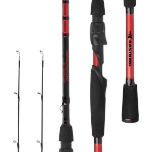 imageKastKing Royale Advantage Fishing Rod Spinning Rod ampamp Casting Rod IM6 Graphite Blanks 2Pieces Rods with Extra Tip SectionKastFlex Technology Power Transition System EVA HandleBspin 73 Mh Fast 2pcs Extra Tip