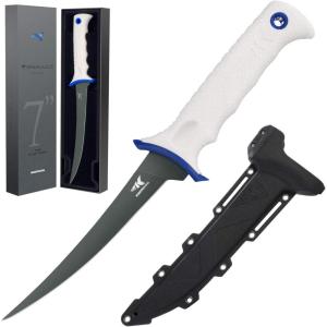 imageKastKing Spartacus Fillet Knife Razor Sharp 8Cr14 StainlessSteel Blade Boning and Food Prep Knives DurableComfortable Handles Protective Sheath Perfect for Fresh or SaltwaterA 7 Fillet Knife
