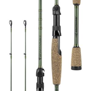 imageKastKing Spartacus II Fishing Rods  IM6 Graphite Blanks Casting ampamp Spinning Rods 2Piece Rods with Extra Tip Section PTS Power Transition System KastFlex Technology Rubber Cork HandleB Spin73 M Fast 2 Pcs Extra Tip