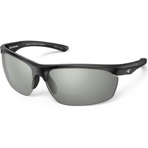 imageKastKing Tugaloo SemiRimless Bifocal Polarized Reader Sunglasses Bifocal x15 x20 x25 Magnifications UV ProtectionMatte Black Frame  Smoke