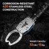 imageKastKing Paradox 11quot Stainless Steel Lip Grip with Integrated Scale CorrosionResistant NonSlip Handle Swivel Jaws 32lbs Scale Design Durable Fishing Tool for Safe Easy Catch ampamp ReleaseC 11 Lip Grip with Scale