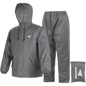 imageKastKing AquaLite Waterproof Rain Suit for Men and Women Loose Fit Lightweight Durable Outdoor Gear for Fishing HikingGrey