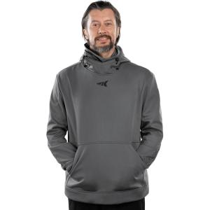 imageKastKing Mountain Mist Fishing Hoodie Water Resistant Windproof Breathable Fleece Lining BuiltIn Neck Gaiter ampamp Thumb HolesDark Grey