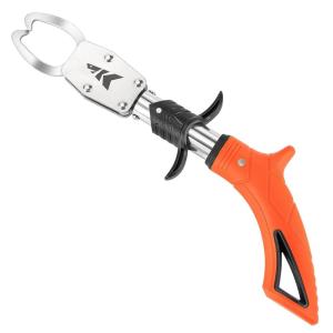 imageKastKing Paradox 11quot Stainless Steel Lip Grip with Integrated Scale CorrosionResistant NonSlip Handle Swivel Jaws 32lbs Scale Design Durable Fishing Tool for Safe Easy Catch ampamp ReleaseB 11 Pistol Lip Grip
