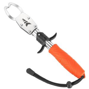 imageKastKing Paradox 11quot Stainless Steel Lip Grip with Integrated Scale CorrosionResistant NonSlip Handle Swivel Jaws 32lbs Scale Design Durable Fishing Tool for Safe Easy Catch ampamp ReleaseA 9 Lip Grip