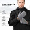 imageKastKing Bully Wooly Convertible Mittens  Premium Wool Fingerless Fishing Gloves with Magnetic FlipTop Fleece Lining NonSlip Grip ExtraLong Cuff 4Way Stretch Cold Weather Winter GearGray