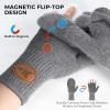 imageKastKing Bully Wooly Convertible Mittens  Premium Wool Fingerless Fishing Gloves with Magnetic FlipTop Fleece Lining NonSlip Grip ExtraLong Cuff 4Way Stretch Cold Weather Winter GearGray