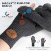 imageKastKing Bully Wooly Convertible Mittens  Premium Wool Fingerless Fishing Gloves with Magnetic FlipTop Fleece Lining NonSlip Grip ExtraLong Cuff 4Way Stretch Cold Weather Winter GearHeather Black