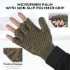 imageKastKing Bully Wooly Convertible Mittens  Premium Wool Fingerless Fishing Gloves with Magnetic FlipTop Fleece Lining NonSlip Grip ExtraLong Cuff 4Way Stretch Cold Weather Winter GearOlive Green