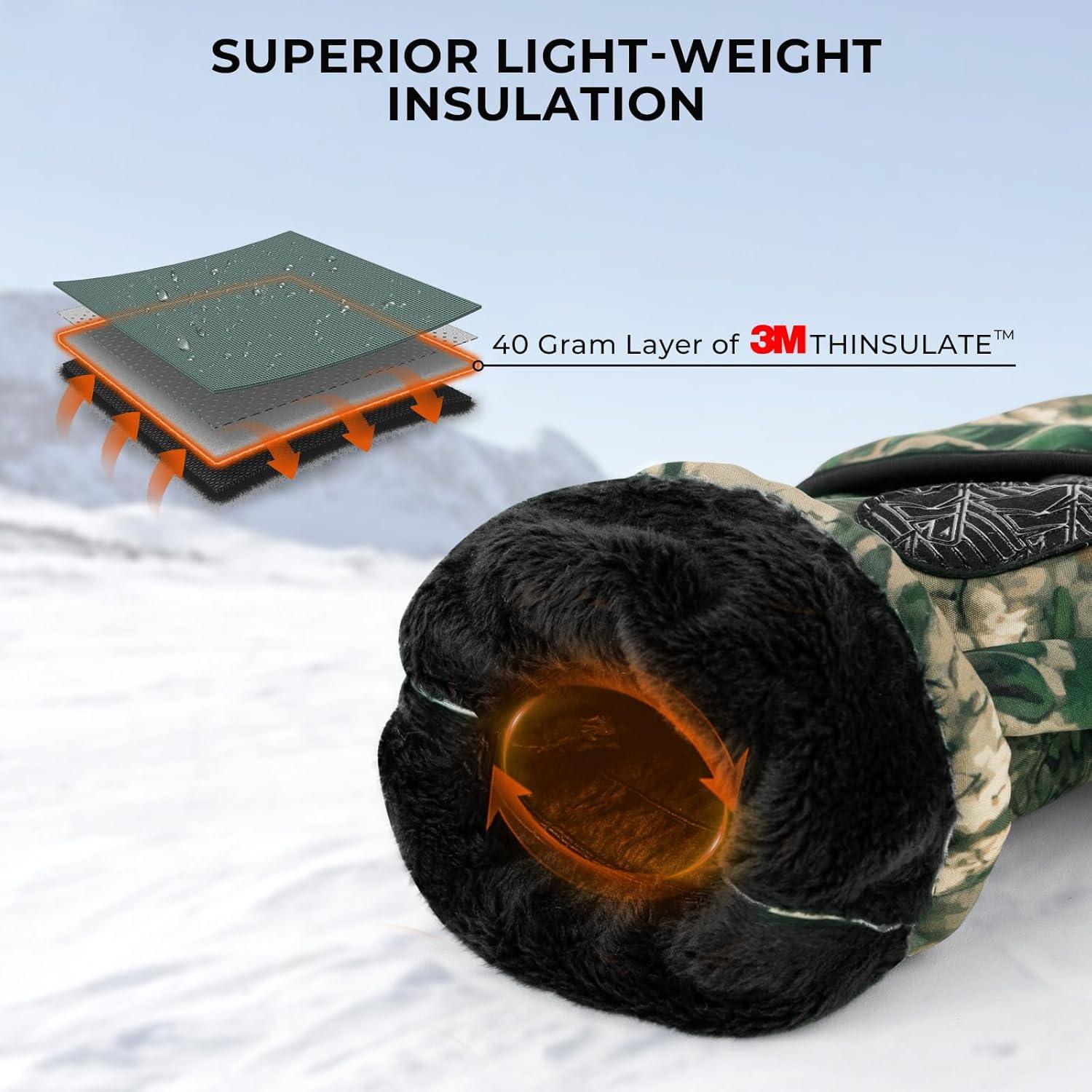 imageKastKing PolarBlast Convertible Ice Fishing Gloves Cold Weather Mittens and Fingerless Gloves with 3M Thinsulate Ideal for Ice Fishing PhotographyMultiPurpose