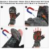 imageKastKing PolarBlast Convertible Ice Fishing Gloves Cold Weather Mittens and Fingerless Gloves with 3M Thinsulate Ideal for Ice Fishing PhotographyBlackout