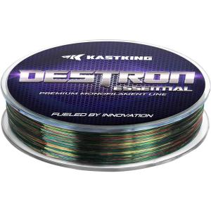 imageKastKing Destron Essential Monofilament Fishing Line Advanced Polymer Coating for High Abrasion Resistance Super Smooth High Strength Low Memory Mono Line Fresh and Saltwater FishingChaos Camo