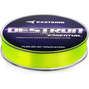 imageKastKing Destron Essential Monofilament Fishing Line Advanced Polymer Coating for High Abrasion Resistance Super Smooth High Strength Low Memory Mono Line Fresh and Saltwater FishingLemon Drop