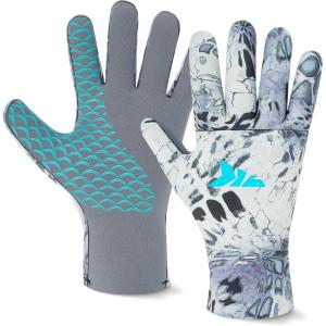 imageKastKing IceRiver Fishing Gloves 100 Waterproof Gloves for Men amp Women Cold Weather Fishing amp Outdoor Sports Ideal for Ice Fishing amp Winter ActivitiesPrym1 Silver Mist