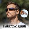 imageKastKing Gauley Polarized Sunglasses With PuriVex Protective Lens CoatingUV 400 and Wrap Design Sport Fishing SunglassesI Gray Frame  Brown