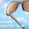 imageKastKing Gauley Polarized Sunglasses With PuriVex Protective Lens CoatingUV 400 and Wrap Design Sport Fishing SunglassesI Gray Frame  Brown