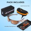 imageKastKing Gauley Polarized Sunglasses With PuriVex Protective Lens CoatingUV 400 and Wrap Design Sport Fishing SunglassesI Gray Frame  Brown